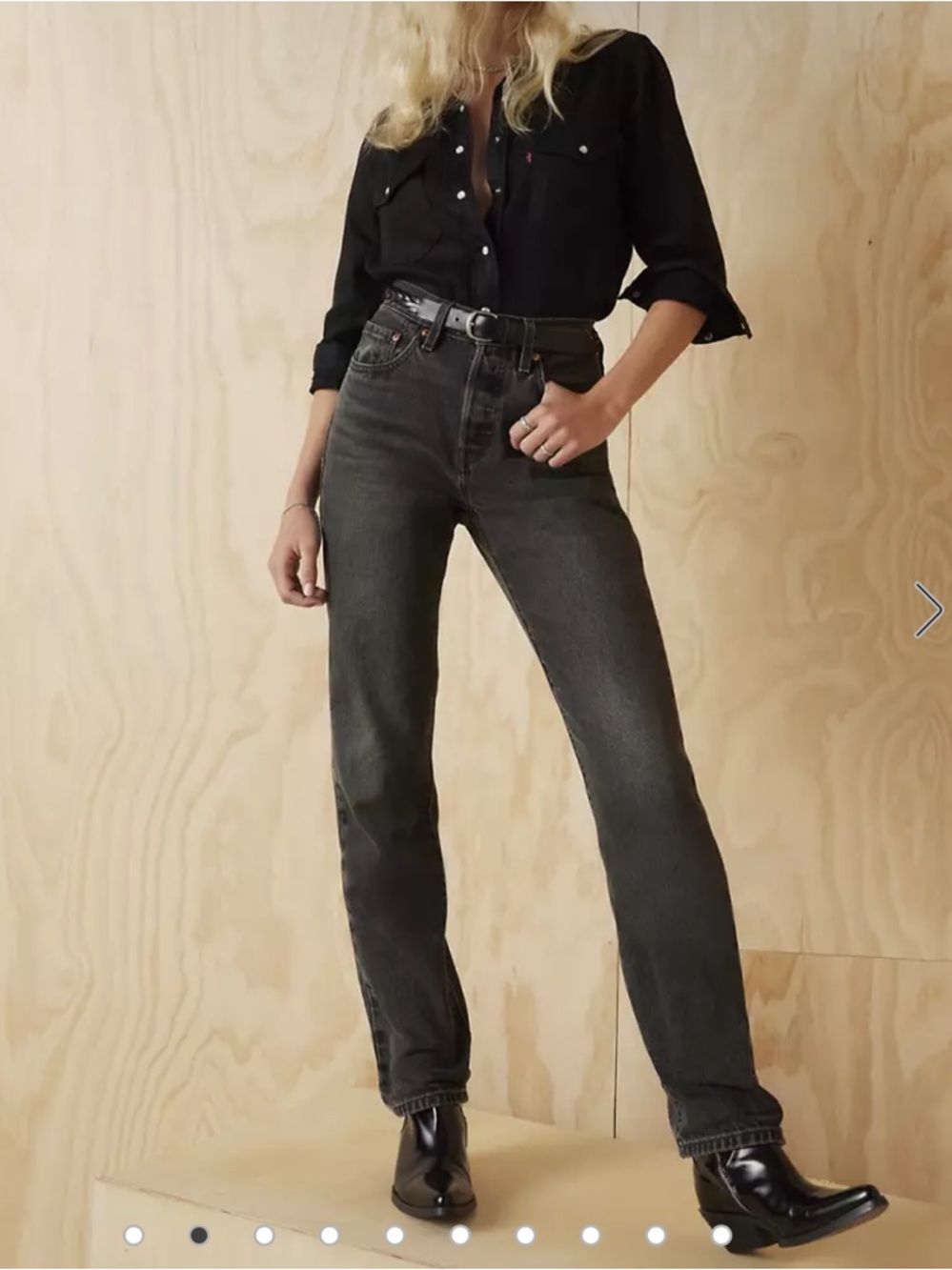 LEVI’S 501 Black Straight Leg  Jeans Size 28 X 32 NEW NWOT